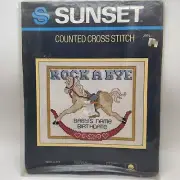Sunset Counted Cross-Stitch Rock-A-Bye Fits 8x10 Frame