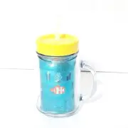 Disney Parks Finding Dory Nemo Jelly Jar with Straw Small Plastic Cup