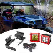 3"40W Driving Pods 30° Spot Beam A-Pillar Mount Wire For Polaris General XP 1000