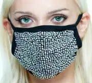 Rhinestone Face Mask Bling Crystal + 5 Layers Pm 2.5 Filter - US Stock ✅