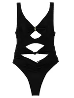 [Elisabetta Franchi] Elisabetta Franchi-Knot One-Piece Swimsuit Beachwear Nero-Donna 44IT Black
