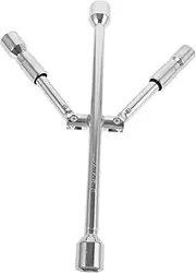 WATIIFUFU 4-way Lug Wrench Heavy Duty Tire Wrench Chrome-vanadium Easy to Use Extra Power