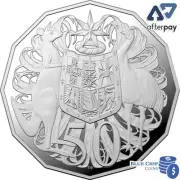 2020 50c COAT OF ARMS FINE SILVER PROOF COIN IN CAPSULE ONLY 1000 FROM PROOF SET