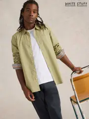 White Stuff Green Mini Flower Printed Shirt (F13895) | $127