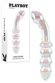 Playboy Jewels Double 6.7" Glass Double Ended Dildo