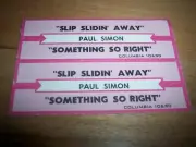 2 Paul Simon Slip Slidin' Away / Something So Right Jukebox Title Strips