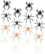 ERINGOGO 100Pcs Glow Dark Spider Rings for Halloween Venue Decor for Costume Parties Festivals Masquerades Lightweight Comfortable Adornment Unique Accessories