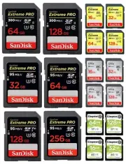 SanDisk 64GB 128GB 256GB 32GB 16G Ultra Extreme Pro SDHC SDXC Camera Memory Card