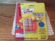 THE SIMPSONS BART PEZ KEYCHAIN New in SEALED Plastic Holds and Dispenses Candy