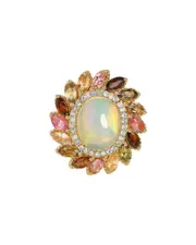 Tiramisu Gold Over Silver 1.24 ct. tw. Gemstone Ring