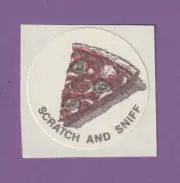 Vintage CTP 1977 Scratch & Sniff Sticker PIZZA