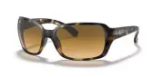 New Ray-Ban Women's RB4068 Square Sunglasses Light Havana/Clear Gradient Brown