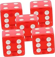 SUPVOX 5pcs Portable Dice with Rounded Corners Sided Game Props for Parties Board Games and Math Activities Lightweight and Easy to Carry