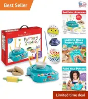 Pottery Studio Complete Set - Kids Pottery Wheel, Clay & Painting for Ages 8+
