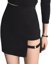 [Generic] Ladies Sexy Irregular Skirt Gothic Punk Dance Clubwear Short Mini Bodycon