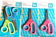 Pen + Gear 5" Kids Scissors Beginning Cutters Blunt Tip Back to School (2 pr)