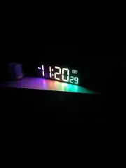 Digital Wall Clock Large Display, 10" Large LED Digital Wall Clock with RGB Co