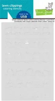 Lawn Fawn Simply Celebrate Winter Critters Coloring Stencils