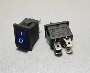 KCD1-104N DPST Blue Illuminated Rocker Switch 6A 250V 2PCS