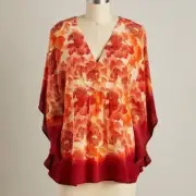 NWT Sundance Sunrise Garden Floral Kimono Blouse Top Sz S