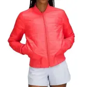 NWT Lululemon Raspberry Orange Non-Stop Reversible Lightweight Bomber Jacket 4
