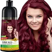 Herbishh Hair Color Shampoo for Gray Hair – Natural Hair Dye Shampoo – Colors Hair in Minutes – Long Lasting–500 Ml – 3-In-1 Hair Color – Ammonia-Free (Wine Red)