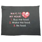 Ways To My Heart Buy Me Food Make - Funny Novelty Gym Sports Towel Gift Gifts