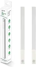 2 Pack Under Cabinet Lights Motion Sensor, Magnetic Rechargeable Under Counter Closet Lights, Wireless Night Light Bar for Kitchen Wardrobe Cupboard Stairs Bedroom (White)