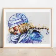Sheik Ballpoint Pen Print, Legend of Zelda Art Poster
