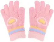 [GLSTOY] Winter Gloves for Women Knitted Mittens Soft Cotton Toddler Gloves Cartoon Design Heart Shaped for Girls