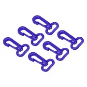 6pcs Plastic Swivel Snap Hook Lobster Clasp Buckle for Webbing Strap Dark Blue