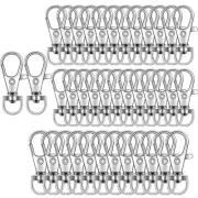 100PCS Key Chain Clip Hooks, Swivel Clasps Lanyard Snap Hook, Keychain Hooks ...