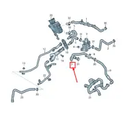 AUDI Q5 FY Coolant Pipe With Coolant Hose 80B819332H NEW GENUINE