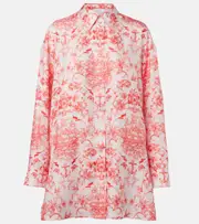 [McQueen] McQueen Printed silk shirt AU 4 multicoloured