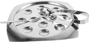 Amosfun 1 Set Stainless Steel Escargot Baking Dish with Multi Holes Snail Serving Plate for Home BBQ Restaurant Use Unique Design for Shellfish Easy to Serve and Display