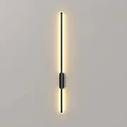 Modern Battery Operated Wall Lights Indoor, Wireless Wall Sconces with Remote, USB-C Rechargeable LED Wall Light, Minimalist Battery Wall Sconce for Bedroom, Living Room, Hallway,100cm,Black