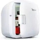 12 Can Portable Mini Fridge, AC/DC 12V, Cooling & Warming, Ideal for Skincare