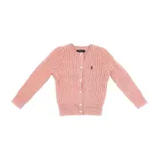 [RALPH LAUREN] RALPH LAUREN Cable-knit cotton cardigan Kids M M Pink