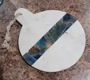 Marble w/ Blue Agate Inlay Cheeseboard by Thirstystone