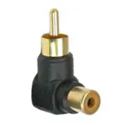 RCA Male to Female Right Angle 90 Degree Audio Video AV Adapter Connector Gold