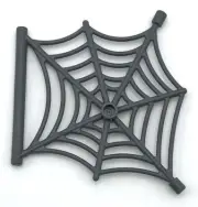 Lego New Dark Bluish Gray Spider Web with Bar Piece