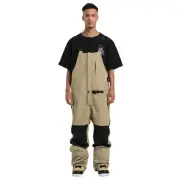 Men's Ski Bib Women Insulated Waterproof Snow Pants Bibs Breathable Overalls ...