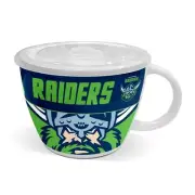 126674 CANBERRA RAIDERS NRL TEAM LARGE CERAMIC SOUP BOWL MUG CUP WITH LID