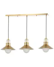 JONATHAN Y Colin 3-Light 35in Adjustable Retro Hurricane Triple LED Pendant