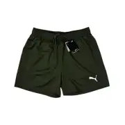 Puma Essentials Logo Shorts Men’s Size Large Forest Night Green Athletic Summer