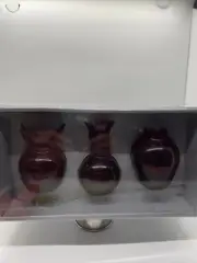 Crate & Barrel Assorted RED Bud Vases - Set of Six - New in Box