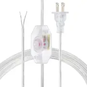 1 Set 12 Feet UL List Lamp Cord with Rotary Dimmer Switch, Clear
