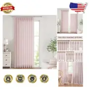 Luxurious Light Pink Pinch Pleated Curtains 60"W x 108"L - Perfect for Any Room