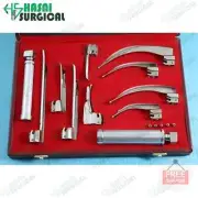 Laryngoscope Mac+ Miller Set of 10 BLADES & 2 HANDLES