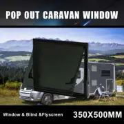 RV Caravan 350*500MM Square Push Out Flat Window Locking Handle Strut Attachment